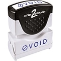 Accu-Stamp2 One-Color Pre-Inked Shutter Message Stamp, VOID, 1/2 x 1-5/8 Impression, Blue Ink (035