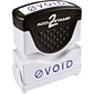 Accu-Stamp2 One-Color Pre-Inked Shutter Message Stamp, VOID, 1/2" x 1-5/8" Impression, Blue Ink (035584)