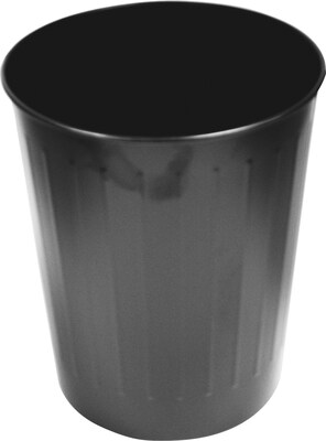 Genuine Joe® Fire Safe Trash Can, 6 Gallon, Black, 14H x 13D