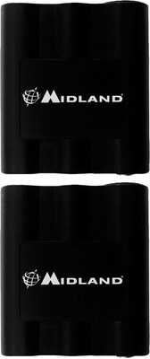 Midland Pair of Rechargeable Batteries, Black