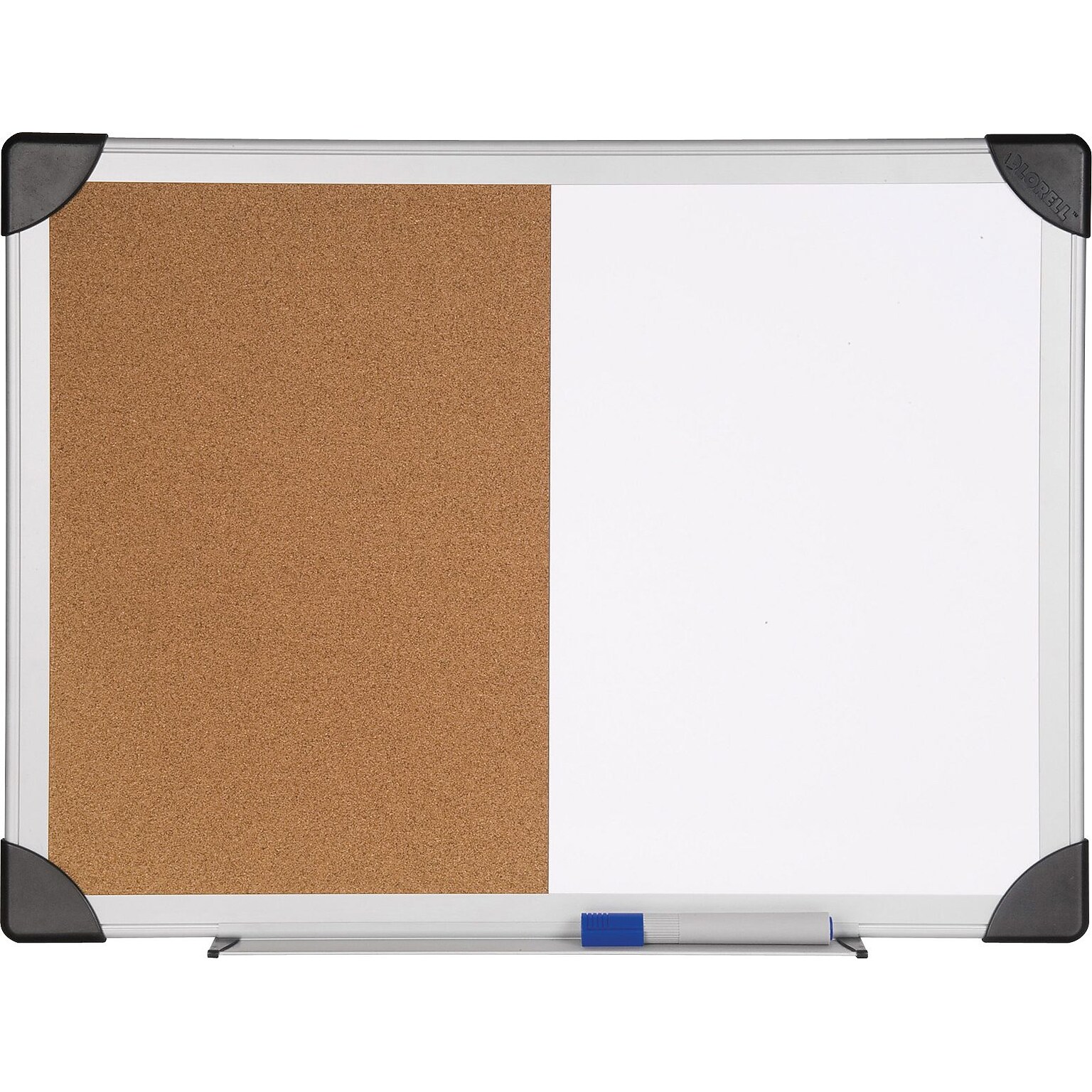 Lorell Dry Erase/Cork Board Combination, Silver, 18 x 24 (LLR19290)