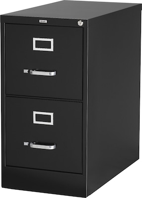 Lorell Fortress Series 22 2-Drawer Vertical File Cabinet, Black (LLR42291)