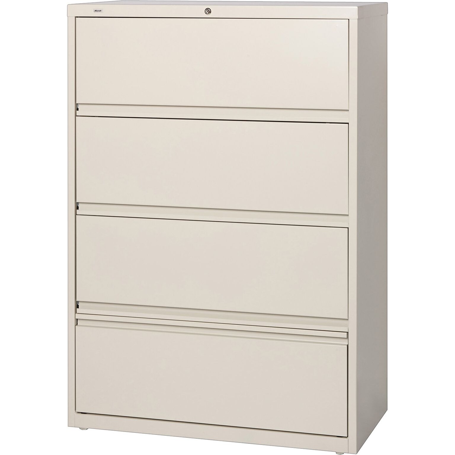 Lorell Receding Lateral File with Roll Out Shelves, Putty, 36