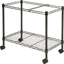 Lorell Mobile File Cart, Black