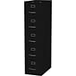 Lorell Commercial Grade Vertical File Cabinet, Black, 15" x 26.5" x 61"