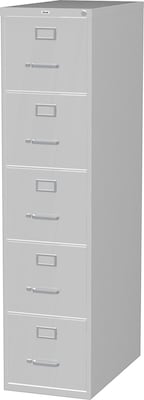 Lorell Commercial Grade Vertical File Cabinet, Light Gray, 5 x File Drawer(s)