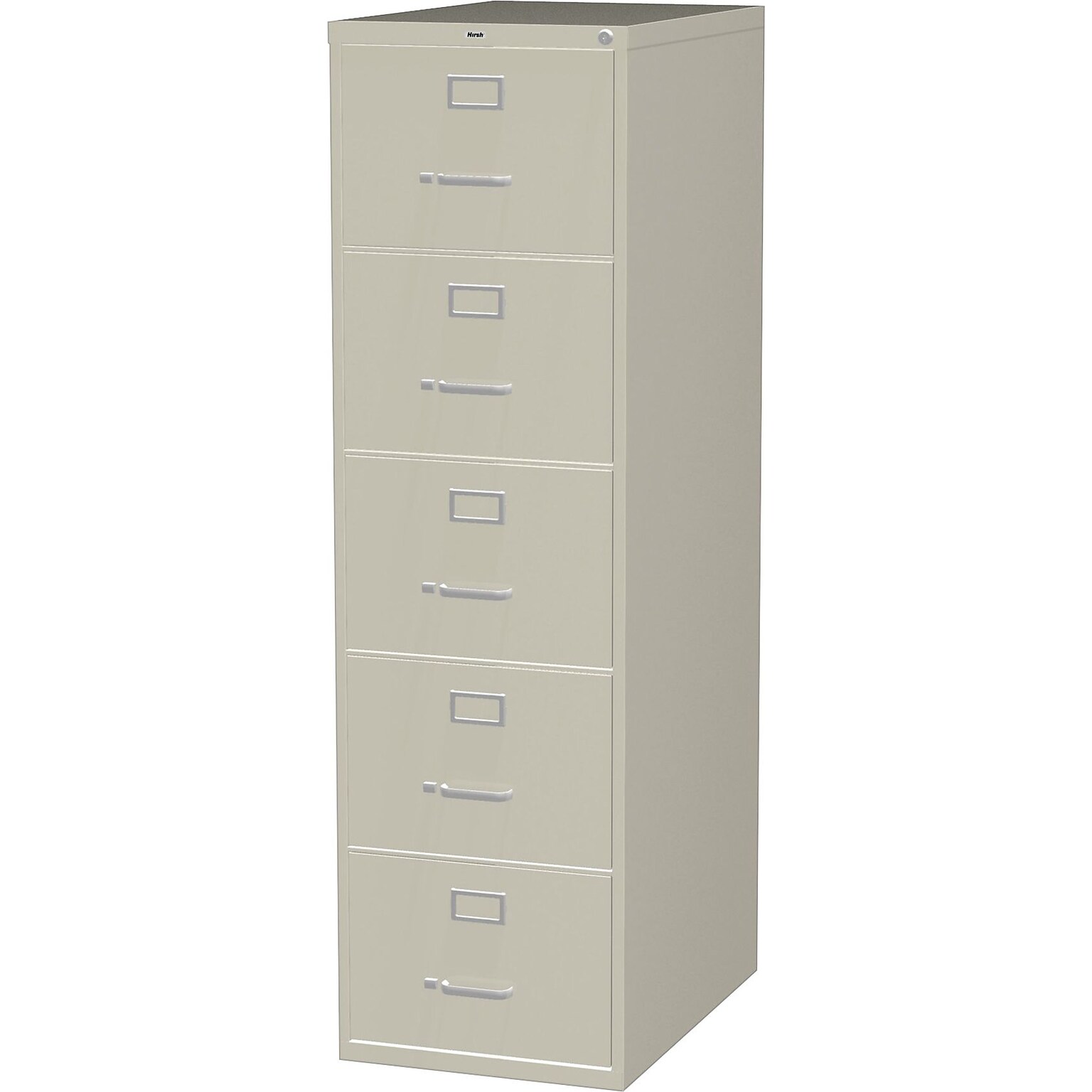 Lorell Fortress Series 5-Drawer Vertical File Cabinet, 18W x 26.5D x 61H, Putty (LLR48500)