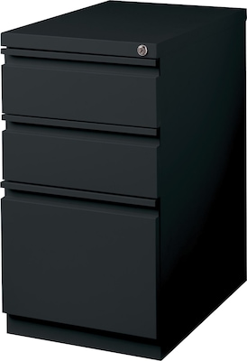 Lorell Mobile File Pedestal, Black, 15 x 19.9 x 27.8