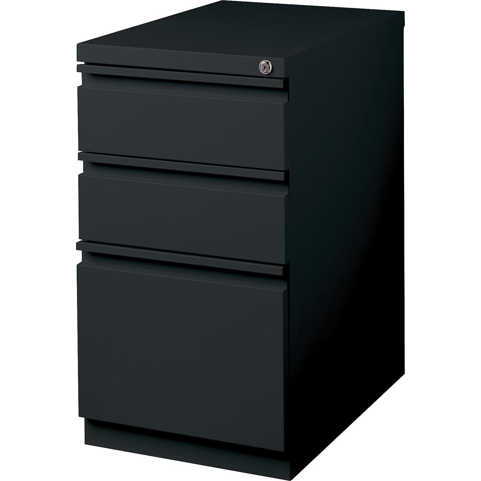 Lorell Mobile File Pedestal, Black, 15 x 19.9 x 27.8