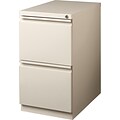 Lorell Mobile File Pedestal, Putty, Recessed Handle