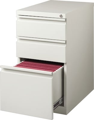 Lorell 23 3-Drawer Mobile Vertical File Cabinet, Letter, Light Gray (LLR49528)