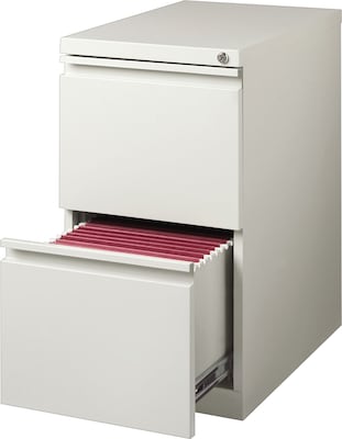 Lorell 2-Drawer Mobile Vertical File Cabinet, 15W x 22.9D x 27.7H, Letter, Light Gray (LLR49531)