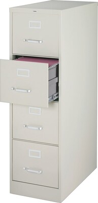 Lorell Fortress Series 4-Drawer Vertical File Cabinet, Legal, Light Gray (LLR60199)