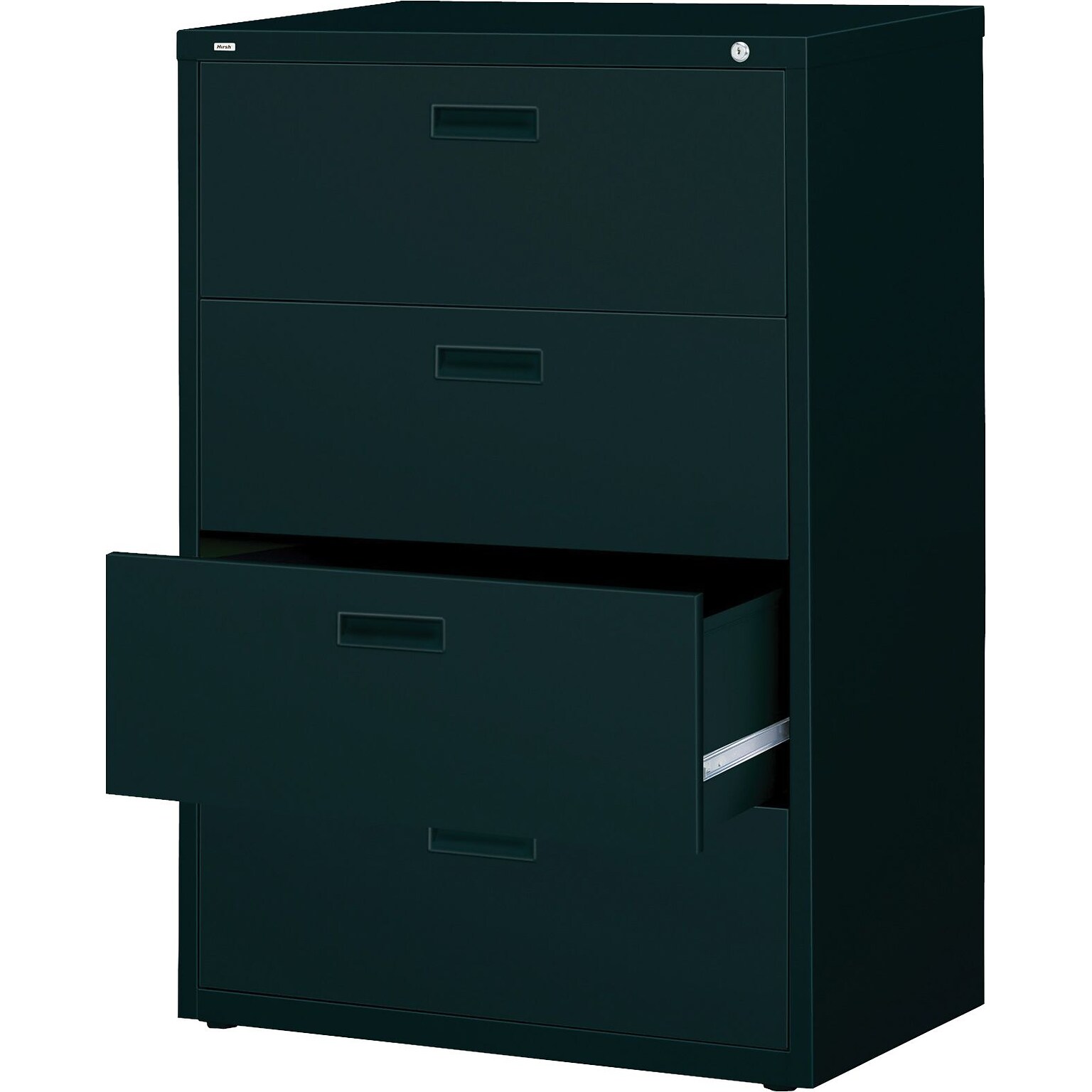 Lorell Value 4-Drawer Lateral File, 30W x 18.6D x 52.5H, Black (LLR60560)