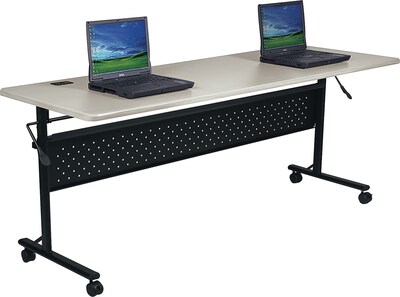 Lorell Flipper Training Table, Silver
