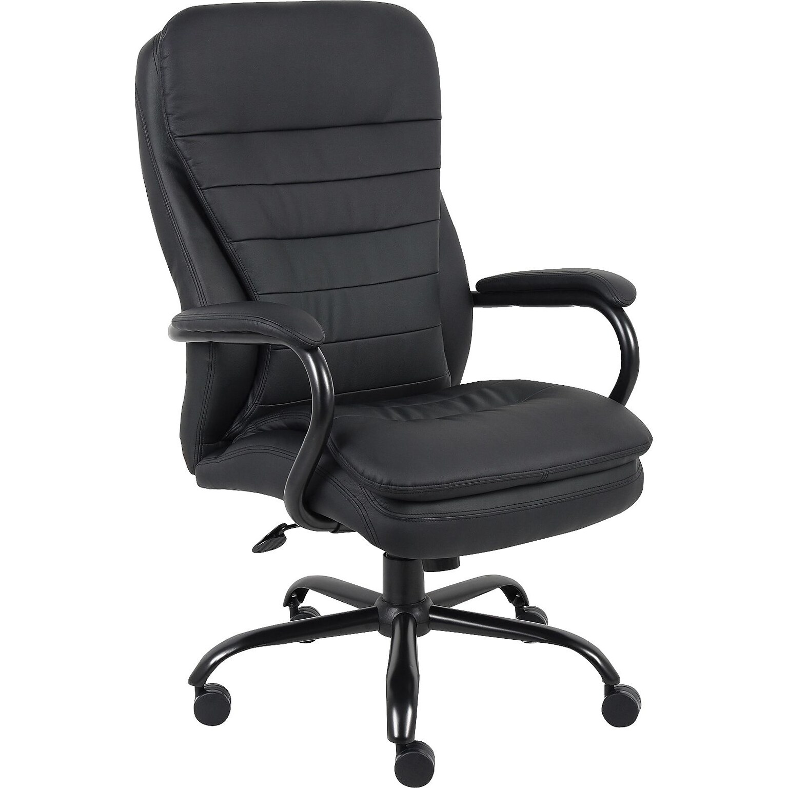 Lorell Big & Tall Double Cushion Executive High-Back Chair, Black (LLR62624)