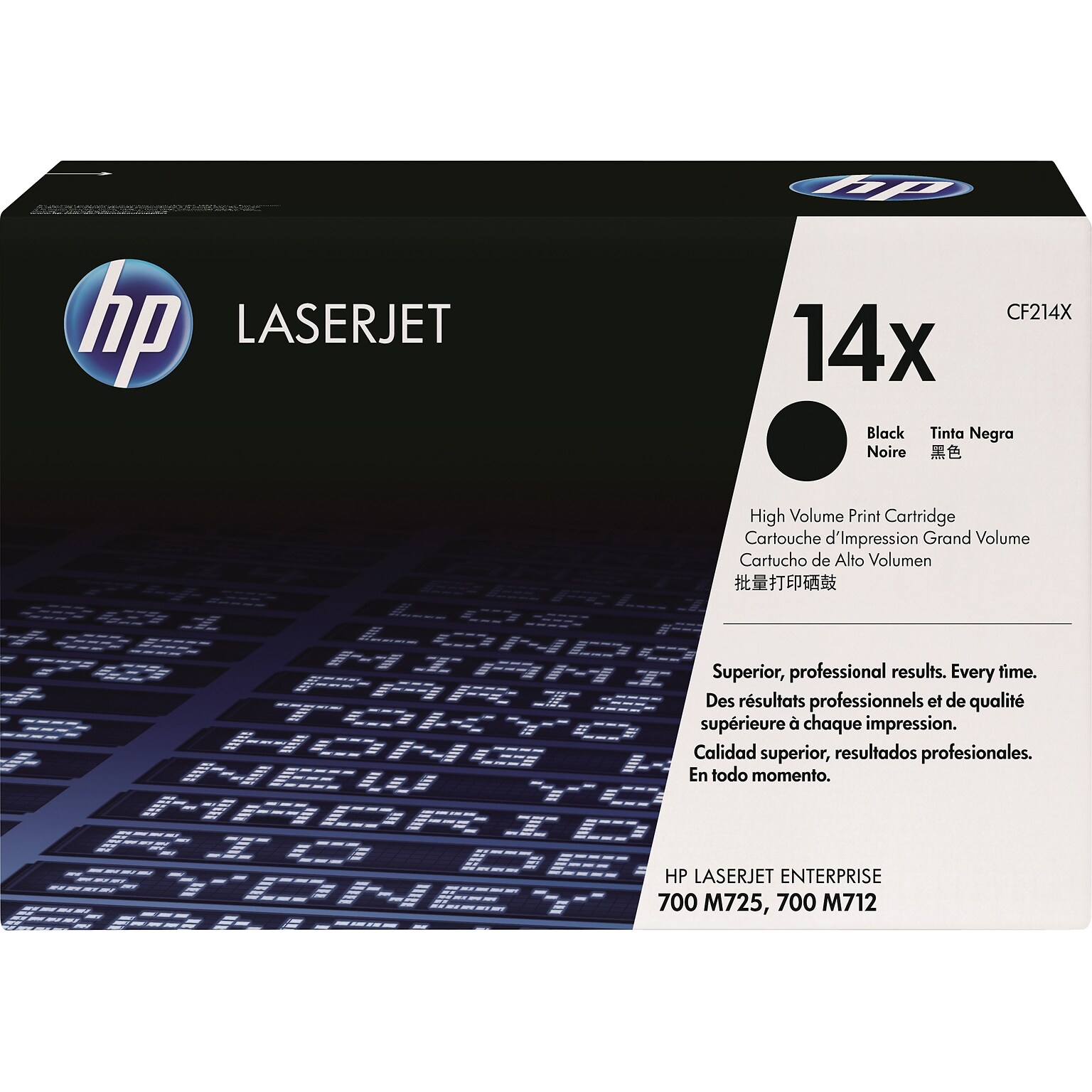 HP 14X Black High Yield Toner Cartridge, Prints Up to 17,500 Pages (CF214X)