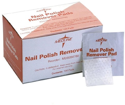 Medline Nail Polish Remover Pads, 1000/Pack