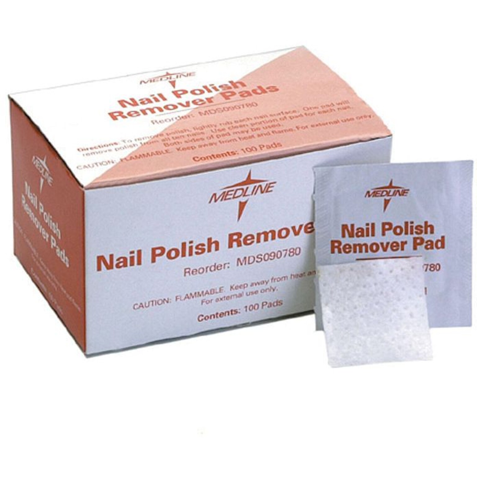 Medline Nail Polish Remover Pads, 1000/Pack (MDS090780)