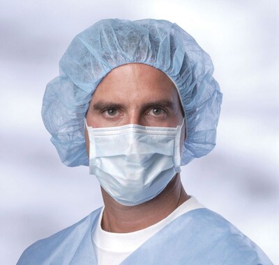Medline Standard Procedure Face Masks with Earloops, Blue, 300/Pack