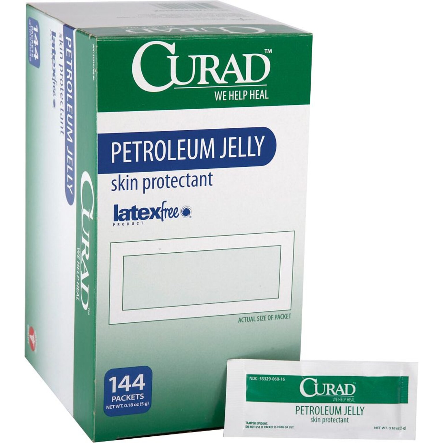 Curad® Petroleum Jelly, 1/6 oz, 144/Box