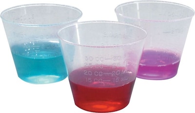 Medline Non-Sterile Graduated 1 oz., Plastic Medicine Cups, Clear, 100/Pack (DYND80000H)