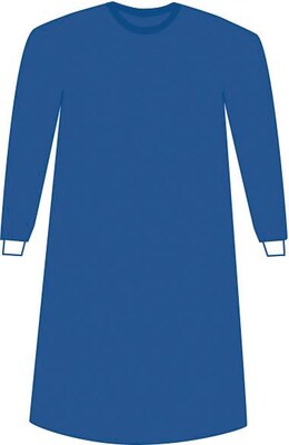 Prevention™ Plus Impervious Surgical Gowns, Blue, XL, Hook and Loop, 24/Pack