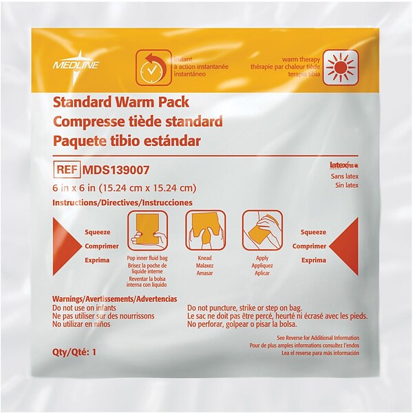 Rapid Aid Instant Warm Packs, 6 L x 6 W, 36/Pack