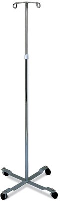 Medline Chrome Four Leg IV Poles