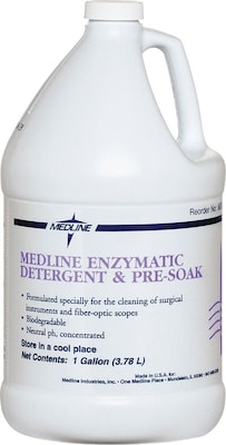 Medline Dual Enzymatic Surgical Instrument Detergent and Presoak, 1 gal Size
