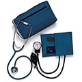 Medline Compli-Mates Aneroid Sphygmomanometer Combination Kits, Royal Blue, Adult