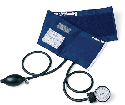 Medline PVC Handheld Aneroid Sphygmomanometers, Black, Adult