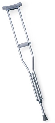 Medline Standard Aluminum Crutches, Adult, 8/Pack