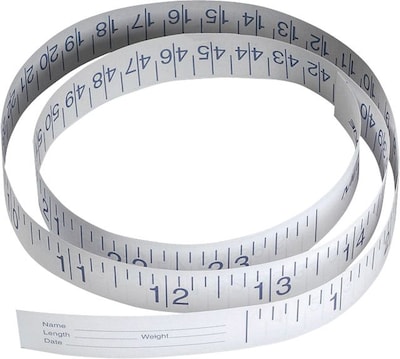 Medline Paper Measuring Tapes, 24 Size, 1000/Pack