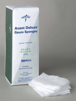 Avant Deluxe™ Non-woven Non-sterile Gauze Sponges, 2 x 2 Size, 4 Ply, 4 Ply, 8000/Pack