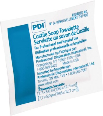 PDI® Castile Soap Towelettes; 1000/Pack