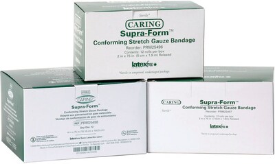 Caring® Supra Form™ Sterile Conforming Gauze Bandages; 75 L x 3 W, 96/Pack