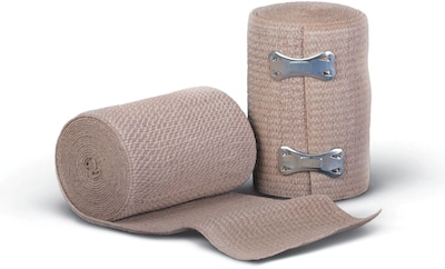 Soft-Wrap® Non-sterile Elastic Bandages, Beige, 5 yds L x 4 W, 10/Box