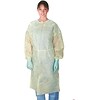 Medline Polypropylene Isolation Gowns, Yellow, Regular/Large, Elastic Wrist, 50/Pack
