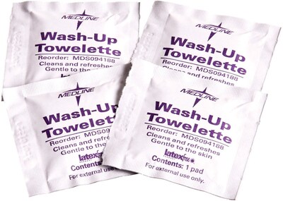 Medline Wash-up Towelettes; 7 1/2 x 4 1/2 Size, 1000/Pack