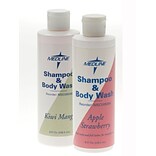 Medline Kiwi Mango Fragranced Shampoo and Body Wash; 8 oz, 48/Pack, Flip Top Bottle
