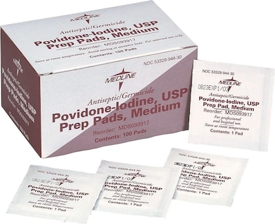 Medline Povidone Iodine Prep Pads, 1000/Pack