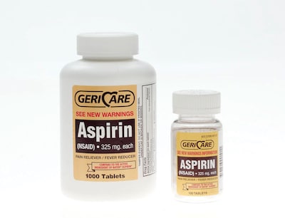 GeriCare Aspirin (Compare to Bayer® Aspirin), 325mg, 1000 Tablets (OTC90110)
