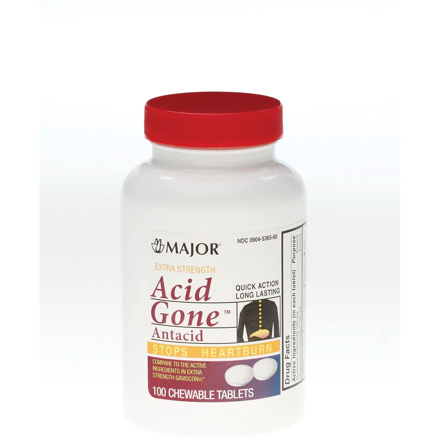 Acid Gone™ Antacid Tablets,100 Tablets (OTC536560N)