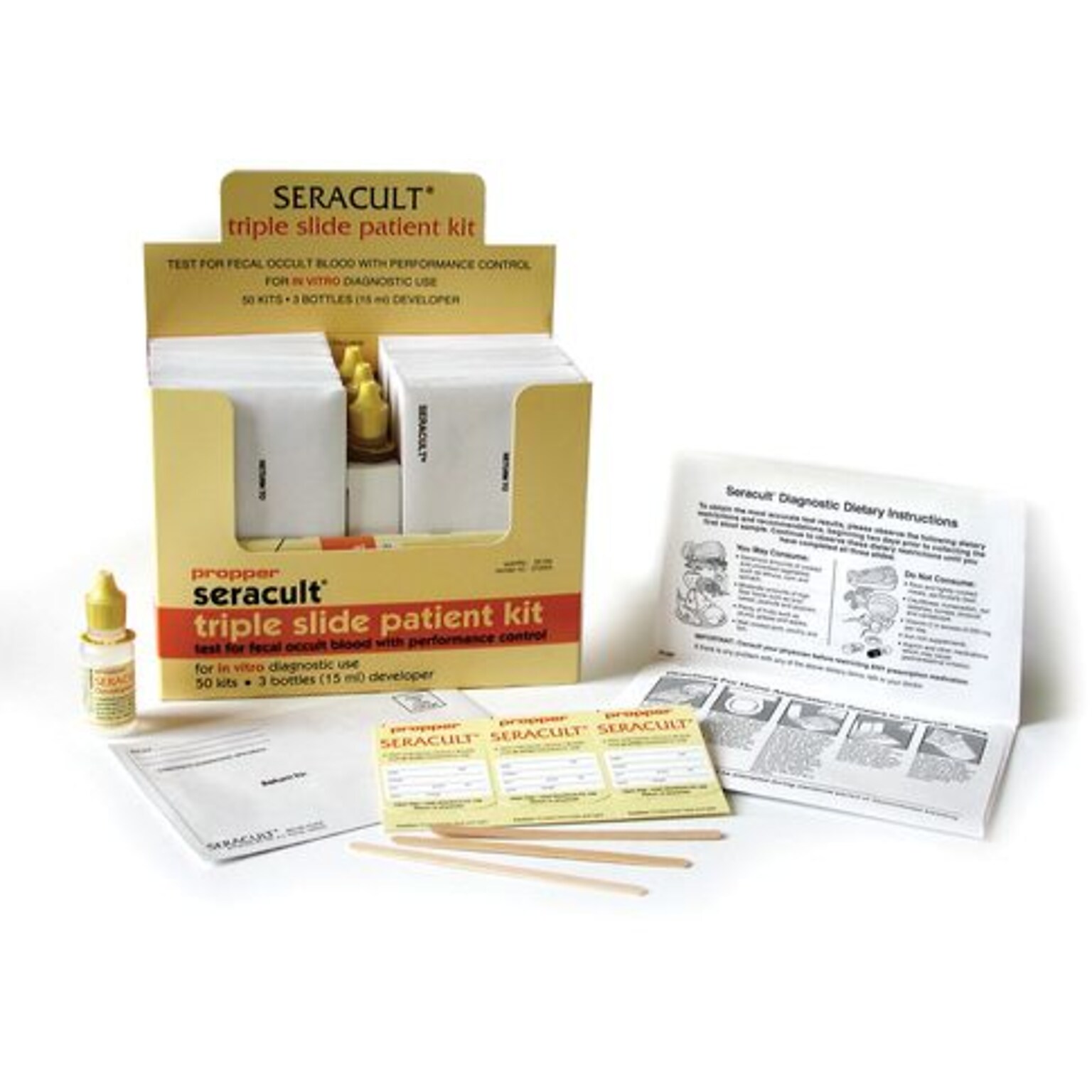 Seracult® Fecal Occult Blood Tests, Latex, 102/Box