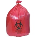 Medline Biohazard Liners; 2 mL, 31 L x 43 W, Red, 100/Pack