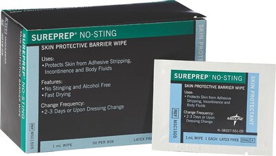 Sureprep® No-sting Skin Protectant Wipes; 50/Box