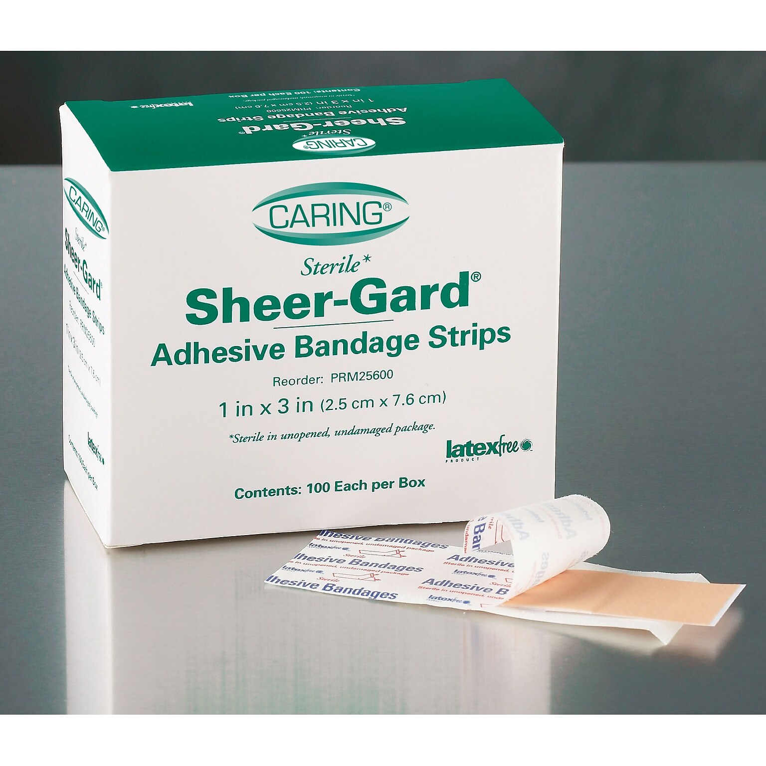 Caring® Adhesive Bandages; Natural, 3 L x 1 W, 1200/Box