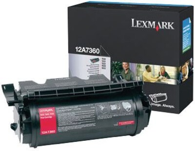 Lexmark 12A7360 Black Toner Cartridge, Standard