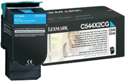 Lexmark™ Cyan Toner Cartridge, C544X2CG, Extra High Yield